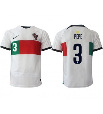 Portugal Pepe #3 Replica Away Stadium Shirt World Cup 2022 Short Sleeve